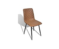 Berlin Brown Faux‑Leather Chair Hire – Leather‑Look Seat 83 cm