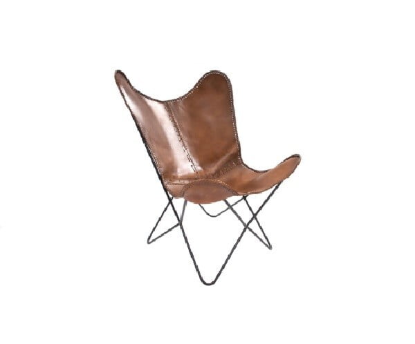 Berlin Leather-Look Butterfly Chair Hire – 60 cm High Folding Seat