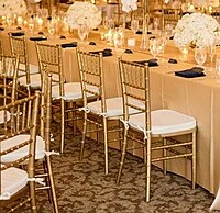 Berlin Gold Chiavari Chair Hire – Elegant Event Seating 93 cm High