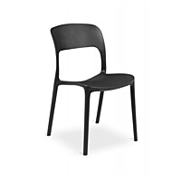 Berlin Black Conference Chair Hire – Lightweight Polypropylene Seat 79 cm High