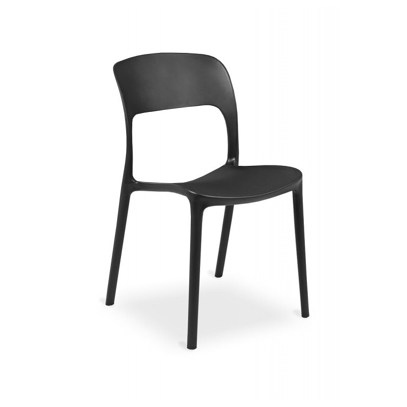Berlin Black Wide Conference Chair Hire – 79 cm Wide Polypropylene Seat