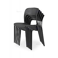 Berlin Black Wide Conference Chair Hire – 79 cm Wide Polypropylene Seat
