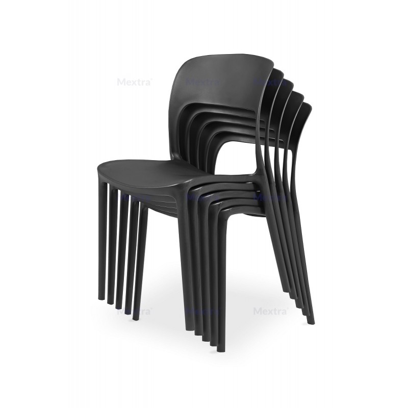 Berlin Black Wide Conference Chair Hire – 79 cm Wide Polypropylene Seat