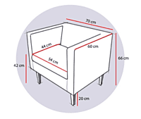 Berlin Green Armchair Hire – Faux-Leather Lounge Seating 66 cm