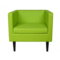 Berlin Green Armchair Hire – Faux-Leather Lounge Seating 66 cm