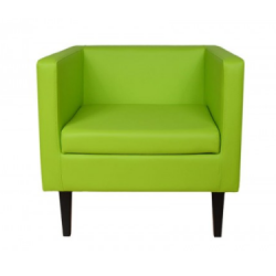 Berlin Green Armchair Hire – Faux-Leather Lounge Seating 66 cm