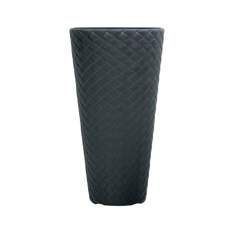 Rent a Black Rattan Planter Pot in Berlin