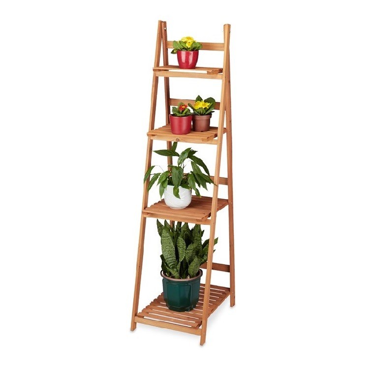Rent a Tall Wooden Plant Shelf in Berlin
