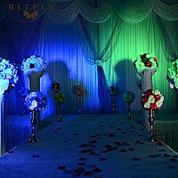 Rent a Gold Flower Pedestal Column in Berlin