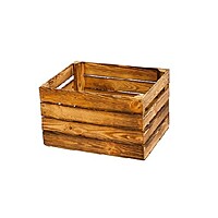 Rent a Flamed-Wood Decorative Crate in Berlin (30 × 40 × 50 cm)