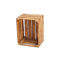 Rent a Flamed-Wood Decorative Crate in Berlin (30 × 40 × 50 cm)