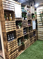 Rent a Flamed-Wood Decorative Crate in Berlin (30 × 40 × 50 cm)