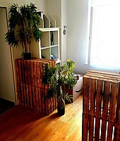 Rent a Flamed-Wood Decorative Crate in Berlin (30 × 40 × 50 cm)