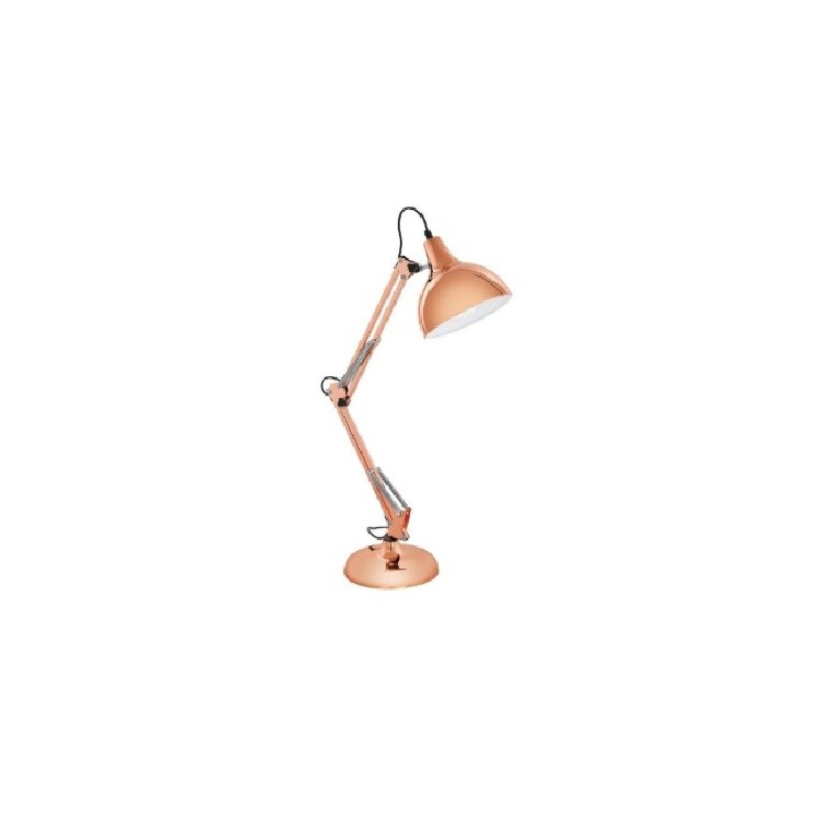 Rose Gold Steel Table Lamp Rental Berlin – 71 cm Height, Sleek Industrial Lighting