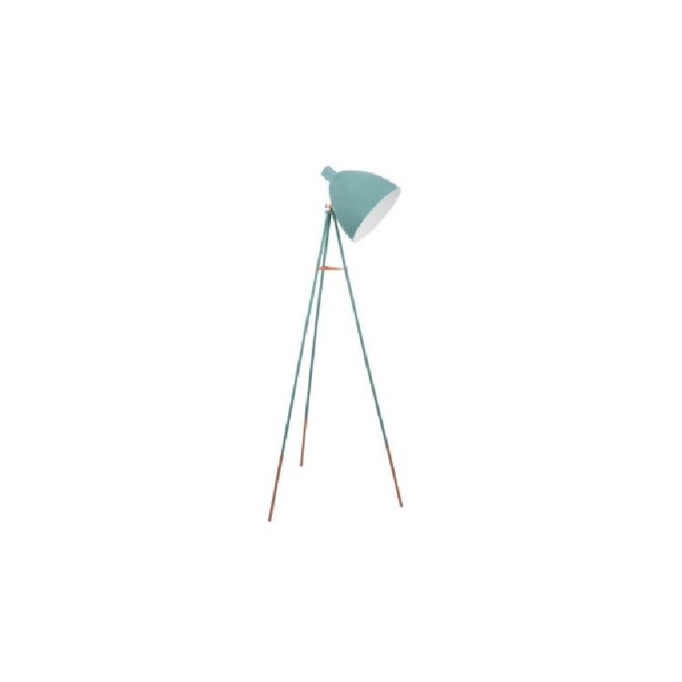 Light Blue Tripod Floor Lamp Rental Berlin – Metal Tripod Lamp in Soft Blue