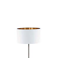 Classic White Fabric & Stainless Steel Floor Lamp Rental Berlin