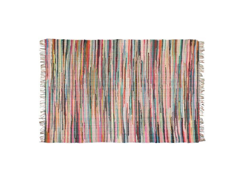 Multicolour Cotton Patchwork Rug Rental Berlin – 80 × 160 cm Decorative Floor Rug
