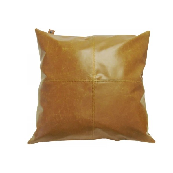 Cognac & Sand Polyester-Cotton Cushion Rental Berlin – 45 × 45 cm Event Accent Pillow