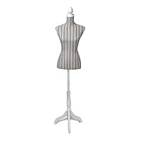 Striped Adjustable Torso Mannequin Rental Berlin – 133–168 cm Height, Tailor Form Display