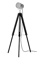 Wood & Steel Floor Lamp Rental Berlin – Adjustable Height 98–150 cm, Ø 70 cm
