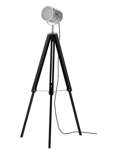 Wood & Steel Floor Lamp Rental Berlin – Adjustable Height 98–150 cm, Ø 70 cm