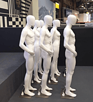 Full-Size White Display Mannequin Rental Berlin – 175 cm, 360° Swivel Arms & Head