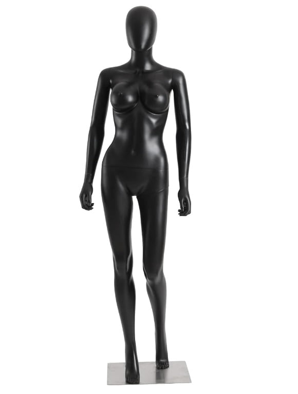 Black Female Display Mannequin Rental Berlin – 175 cm, With Rotating Head & Arms