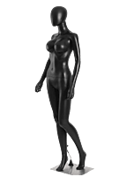 Black Female Display Mannequin Rental Berlin – 175 cm, With Rotating Head & Arms
