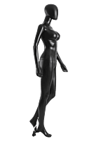 Black Female Display Mannequin Rental Berlin – 175 cm, With Rotating Head & Arms