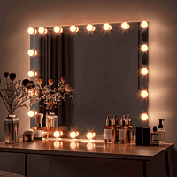 Illuminated Makeup Mirror Rental Berlin – LED Vanity Mirror 50 × 60 cm