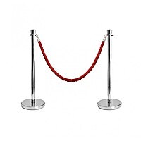 Premium Red Rope Stanchion Post Rental Berlin – Stainless Steel Barrier Posts