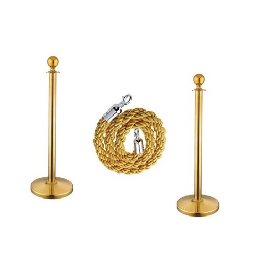 Rent Gold Stanchion with Rope Barrier in Berlin