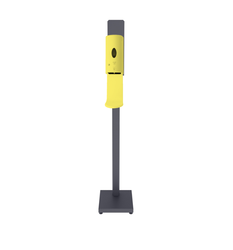 black hand sanitiser stand hire Berlin 151 cm tall for hygiene