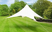 Canopy Sail Rental Berlin – 4×4 m Cream‑White Polyester Sunshade Awning