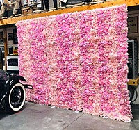 Flower Wall Rental Berlin – Silk Floral Backdrop 250 × 300 cm (Pink)