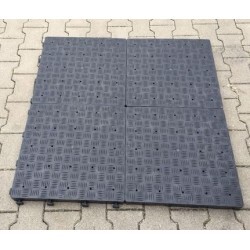 Modular Tent Flooring Panel Rental Berlin – 50×50 cm Black Weather-Resistant Tile