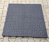 Modular Tent Flooring Panel Rental Berlin – 50×50 cm Black Weather-Resistant Tile