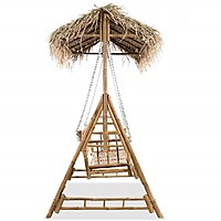 Bamboo Swing Seat Rental Berlin – Canopy Porch Swing 2.02 m High