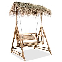 Bamboo Swing Seat Rental Berlin – Canopy Porch Swing 2.02 m High