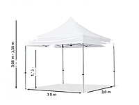 3×3 m Closed Canopy Hire Berlin – White Folding Tent