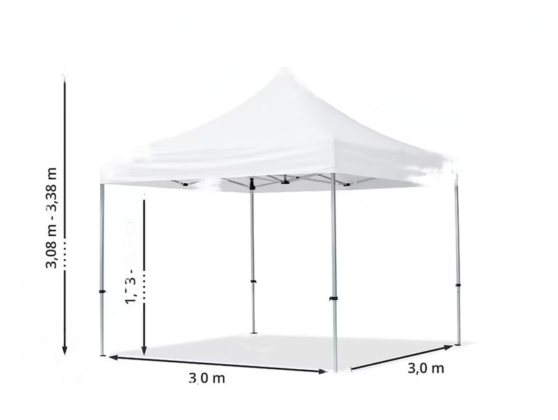 3×3 m Closed Canopy Hire Berlin – White Folding Tent
