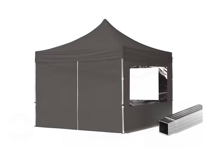 3×3 m Black Pop‑Up Canopy Hire Berlin – Waterproof Folding Tent with Sidewalls