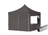 3×3 m Black Folding Tent Hire Berlin – Open Canopy without Sidewalls
