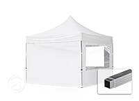 3×3 m White Pop‑Up Canopy Hire Berlin – Enclosed Folding Tent with Sidewalls