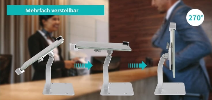 iPad & Tablet Table Stand Hire Berlin – Anti-Theft Desk Mount