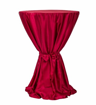 Red Cocktail Table Cover Rental in Berlin – Satin Tablecloths