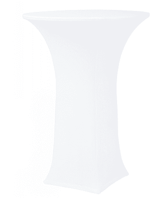 White Stretch Cocktail Table Cover Rental in Berlin – Fitted Tablecloths