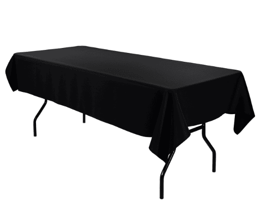 Black Tablecloth Rental in Berlin – 130×170 cm Cotton Linen Black Tablecloth Rental in Berlin – 130×170 cm Cotton Linen