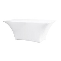 Stretch Table Cover Rental in Berlin – White & Black Fitted Tablecloths