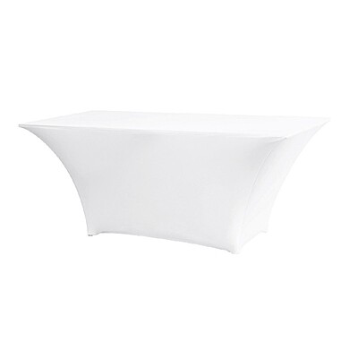 Stretch Table Cover Rental in Berlin – White & Black Fitted Tablecloths